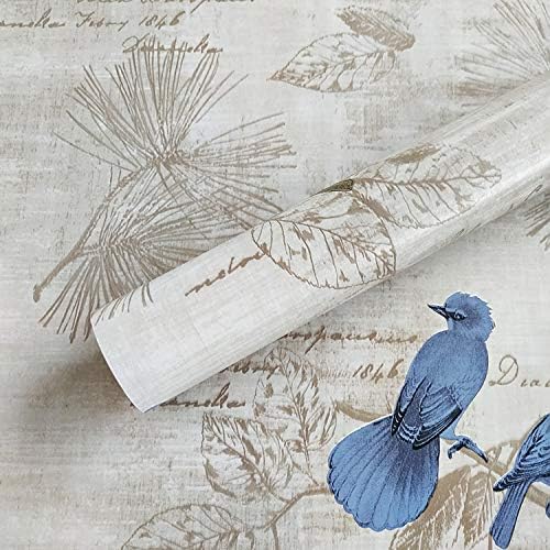 Wollzo Cute Little Birds Self Adhesive Wallpaper (45 x 500 cm Multicolor)