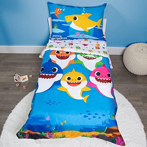 Baby Shark Toddler Nap Mat - Includes Pillow and Fleece Blanket