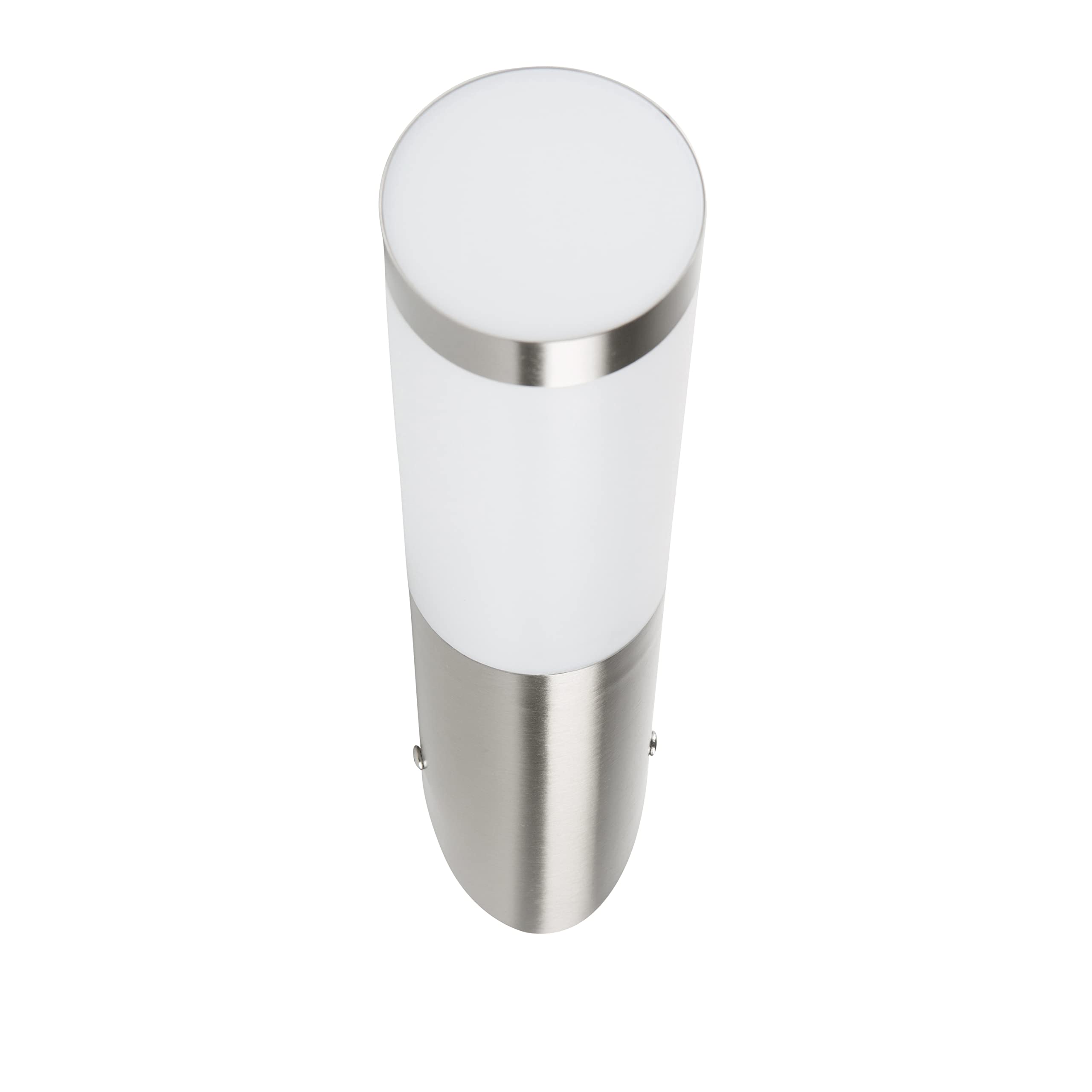 Smartwares – Außenleuchte –Wandfackel – Edelstahl – E27-Sockel – IP44, Silber (Packung mit 3)