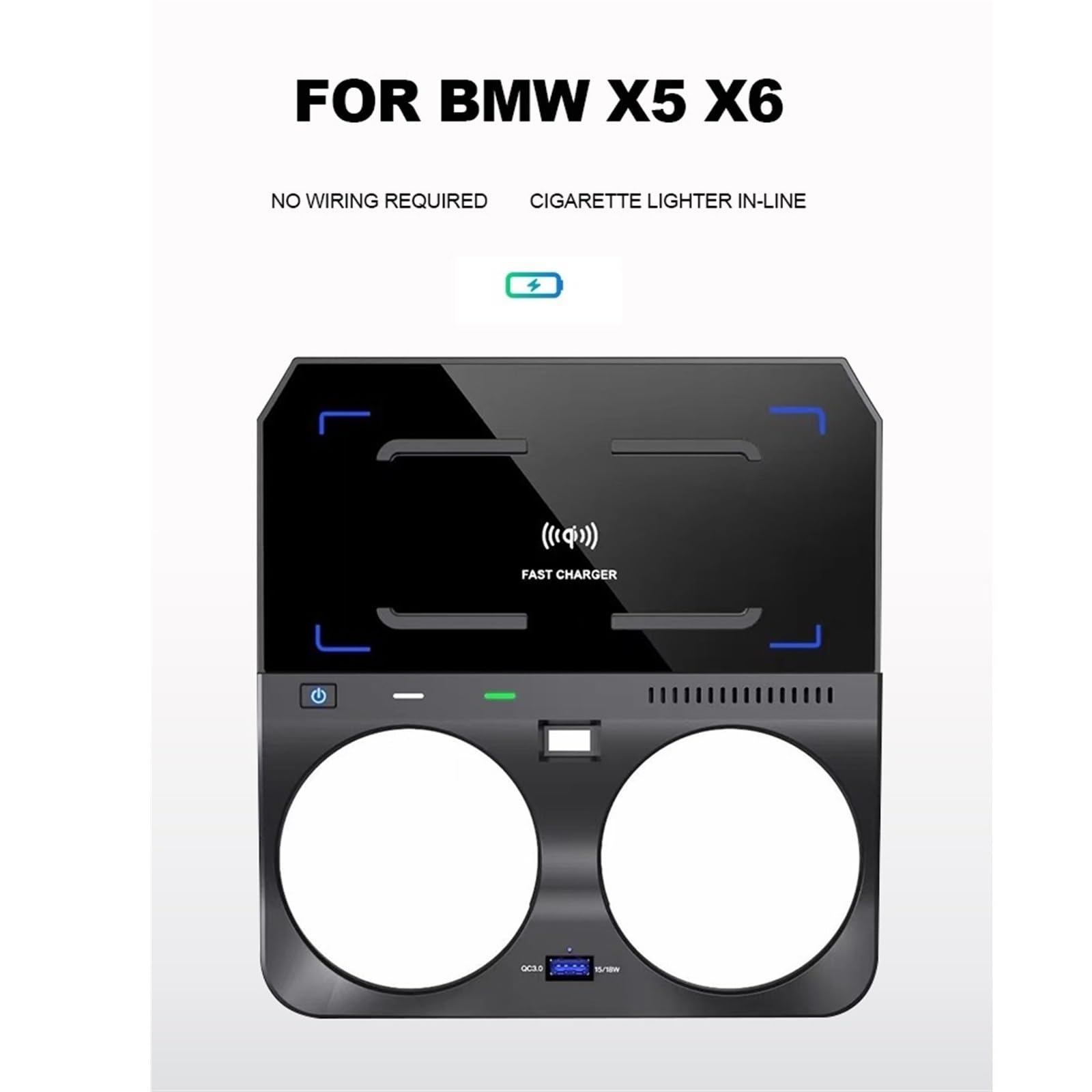 Ładowarka samochodowa do telefonu z ładowaniem bezprzewodowym, do BMW, X5 G05 X6 G06 2019 2020 15 W Szybka płytka ładująca Uchwyt na telefon Qi Ładowarka samochodowa