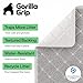GORILLA GRIP Cat Litter Box Mat, Cushioned Coil Mesh Litter Trapping Mats, Scatter Control Supplies for Less Mess, Phthalate Free, Ultra Deep Catch Grooves, Rinse or Vacuum to Clean, 24x17 Light Gray