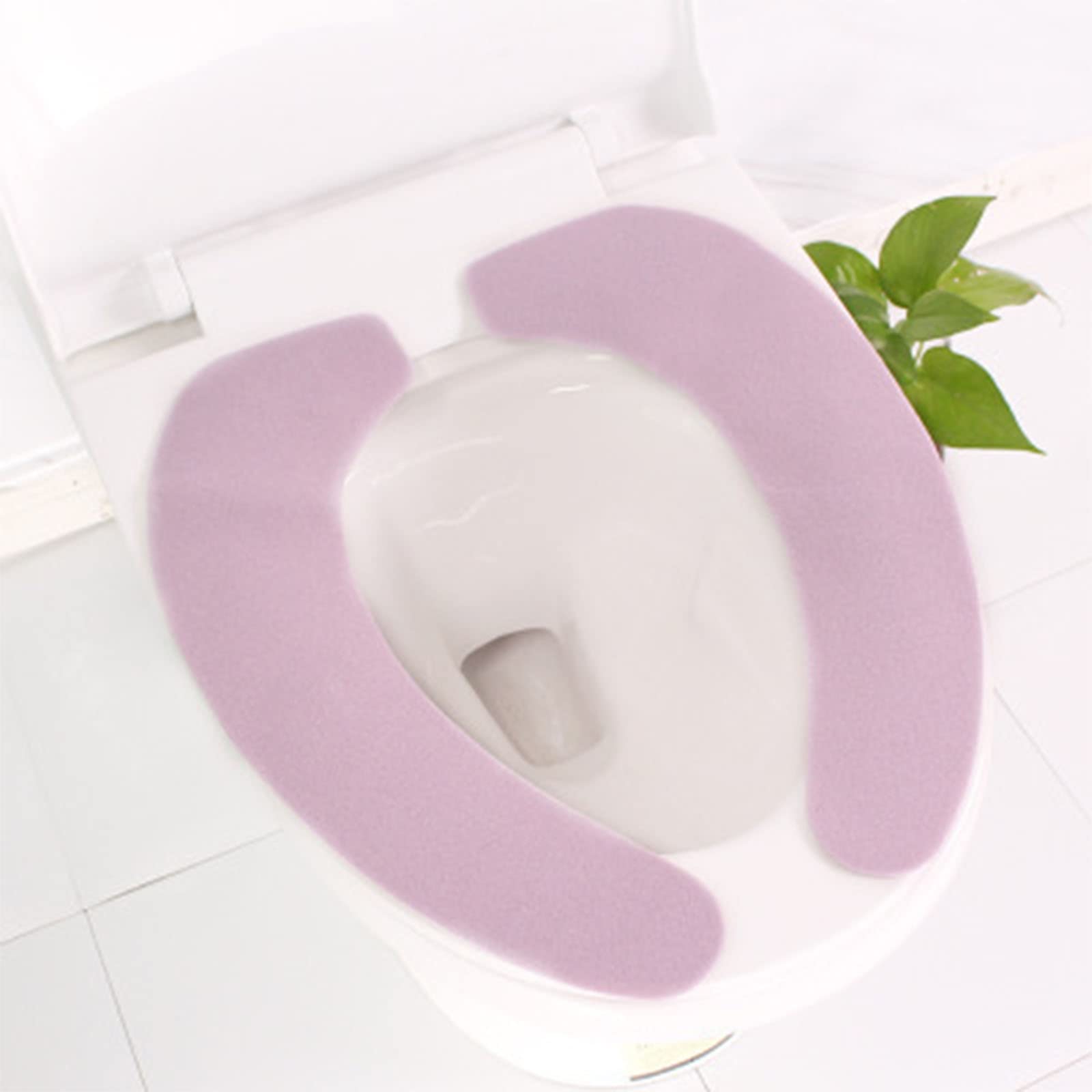 Couvre-siège de toilette découpable violet en taille L