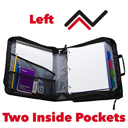 Case-it Zipper Binder | Dual 1.5" D-Rings | 500-Sheet | Z-176 Jet Black by Case it - Used condition - Image 3