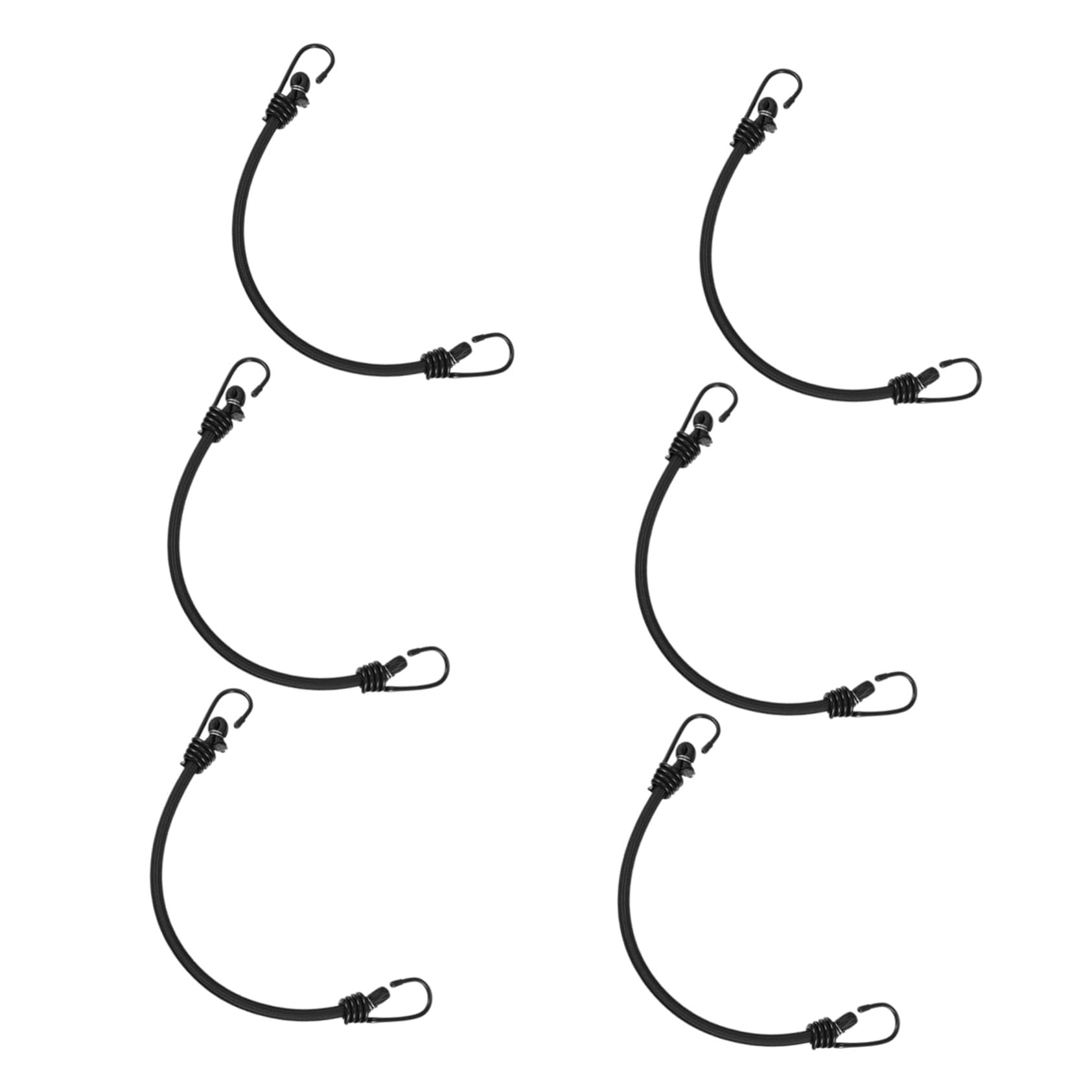 6 Pezzi Corde Elastiche Resistenti con Ganci Cinghie Fissaggio Elastico Antivento per Campeggio Bagagli Scooter e Tende Outdoor