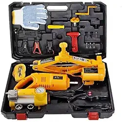 Kit Macaco Elétrico Compressor e Chave Impacto 3 Toneladas 12V