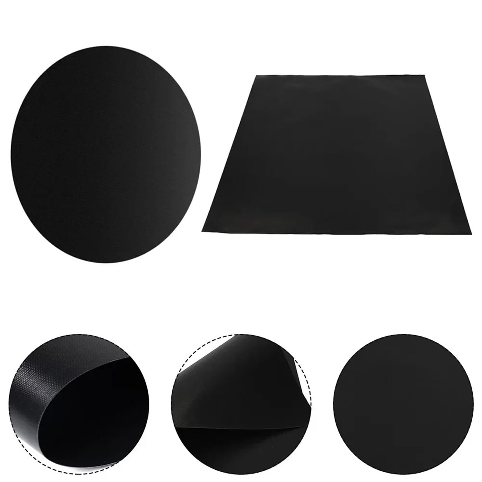 Ofenmatte 4 Stück schwarze Ofenmatte, gebackene Filmmatte, Antihaftbeschichtung, universelles Grillzubehör(40cm)