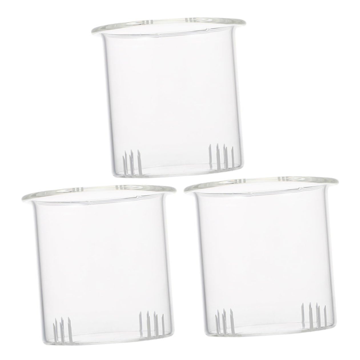 Angoily 3pcs Glass Tea Strainers Replacement for Teapots Loose Leaf Infusers Tea Pot Accessories Sturdy Filters