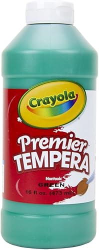 Miniatura 55 de Crayola Premier - Pintura al temple para niños, color blanco (16 onzas), suministros para el aula para niños, ideal para artes y manualidades,