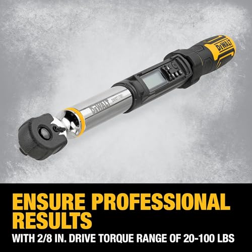 DEWALT Digital Torque Wrench, 3/8 inch Drive, 20-100 FT-LB, with Storage Case (DWMT17061) by DEWALT - Image 6