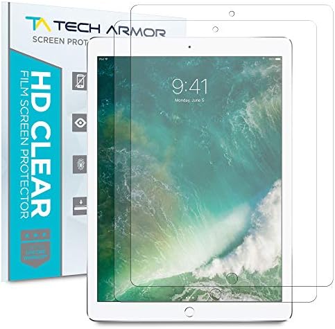 Tech Armor Matte Anti-Glare/Anti-Fingerprint Film Screen Protector Designed for Apple iPad Pro 12.9 Inch (2017 and 2016) 2 Pack