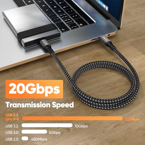 Image of USB C 3.2 Gen 2 Cable 10ft, 4K@144Hz / 20Gbps / 100W