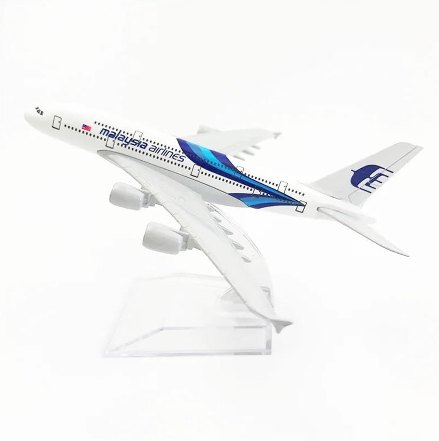 Miniature Scale 1 400 Malaysia Airlines Airbus A380 Aircraft Model Metal Simulation Airliner Alloy Static Flying Toy Game Kits