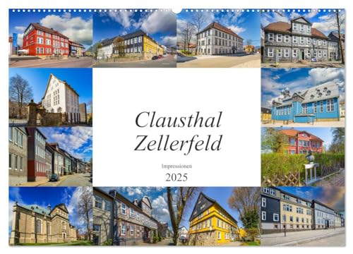Clausthal Zellerfeld Impressionen (Wandkalender 2025 DIN A2 quer), CALVENDO Monatskalender: zwölf wunderschöne Kalenderbilder der Universitätsstadt Clausthal Zellerfeld