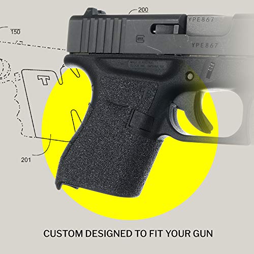 Talon Grips Adhesive Pistol Grip Compatible With Glock 43 – Made In The Usa – Granulate, Black #TOP3