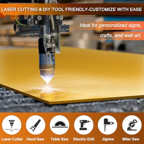 Image of Gold Acrylic Mirror Sheet 11.8 inch x 11.8 inch x 1 /8 inch (2.8mm), 2 Pack ALCCIFI Reflective Plexiglass Mirror Panel for Crafts, DIY Projects, Signage & Decor - Laser Cutting & Engraving Friendly