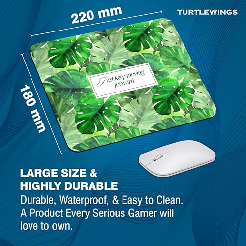 Image of TURTLEWINGS | Mousepad | Inspirational Quote Mousepad - 22x18 cm, 3mm Thick | Abstract Design Non-Slip Rubber Base | Office, Study & Gaming Use | Premium Smooth Surface 19