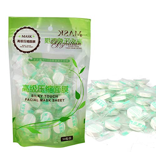 50Pcs Compressed Face Mask Paper Disposable Facial Masks Papers Natural Skin Care Wrapped Masks DIY Women Makeup Beauty Tool
