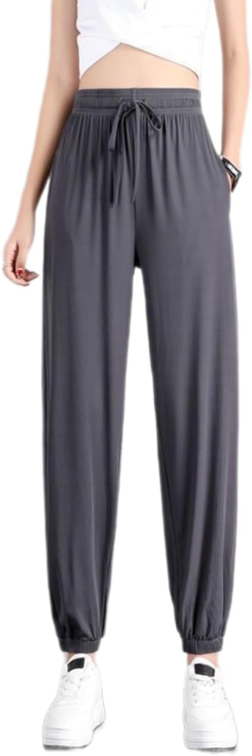 Women's Lightweight Stretch Pants, For Summer, Slim, Ankle Length, Quick Drying, Breathable, Smooth and Comfortable, For Walks, Cycling, Travel, Everyday Use, S - 2XL