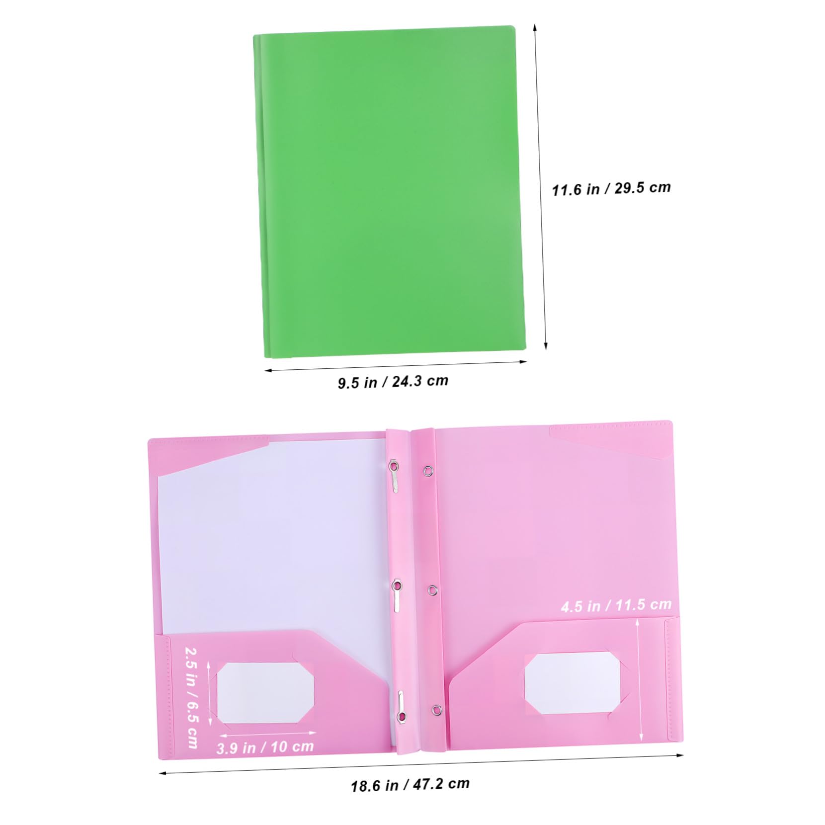 9 Stück Teiliges Bunter Kunststoff ordner mit Zwei Taschen Flexible Dokumentenhalter Kompakt und Tragbar Vielseitig für Büro Schule und Zuhause zur Effizienten Organisation