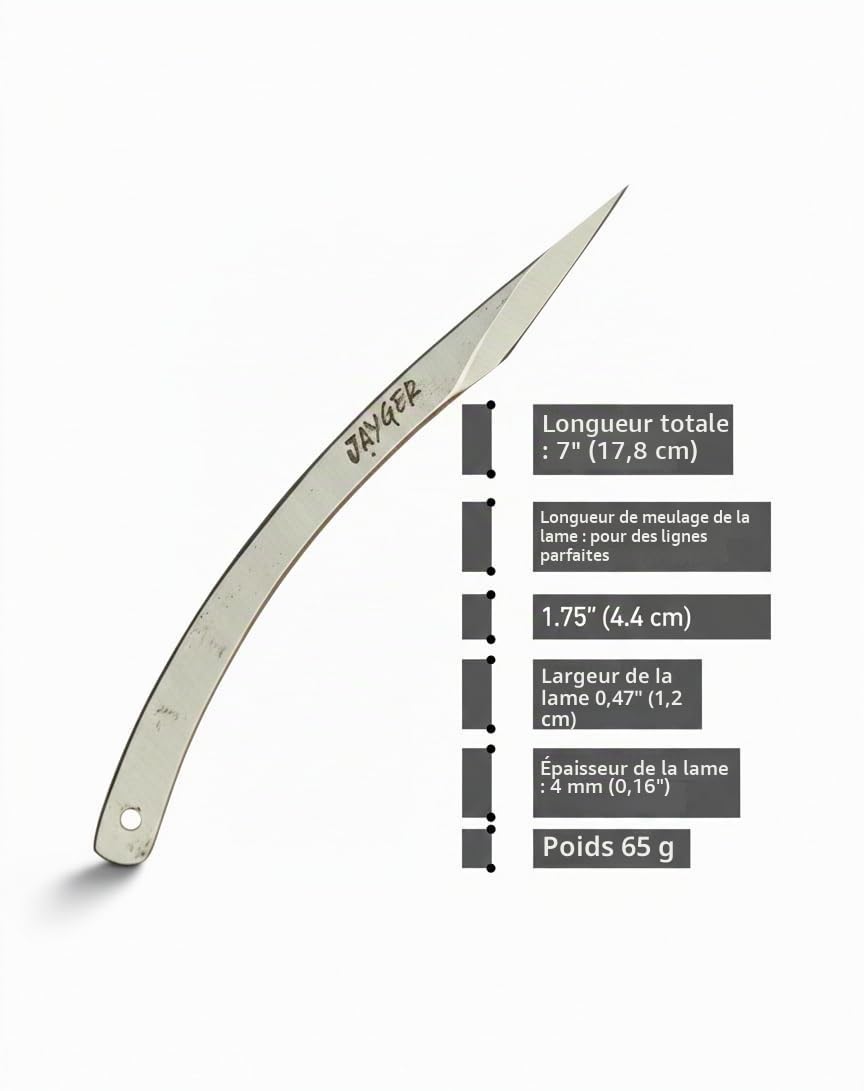 Couteau Kiridashi fait à la main – Outil de marquage japonais de précision – Lame 12C27 – Couteau de sculpture et d'artisanat compact pour le travail du bois, le travail du cuir, le bricolage et