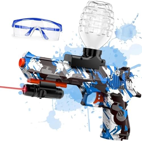 Anstoy Electric Gel Ball Blaster Splatter Shoots Automatic- for Backyard Fun, Halloween, Christmas and Birthday Gifts for Ages 14+ Sky