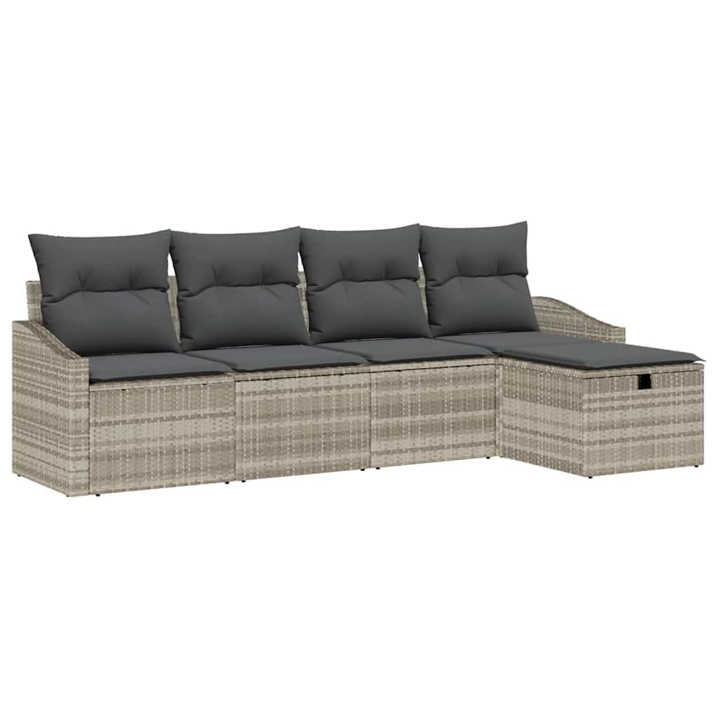 Canapé modulaire de jardin avec coffre pour ranger les coussins