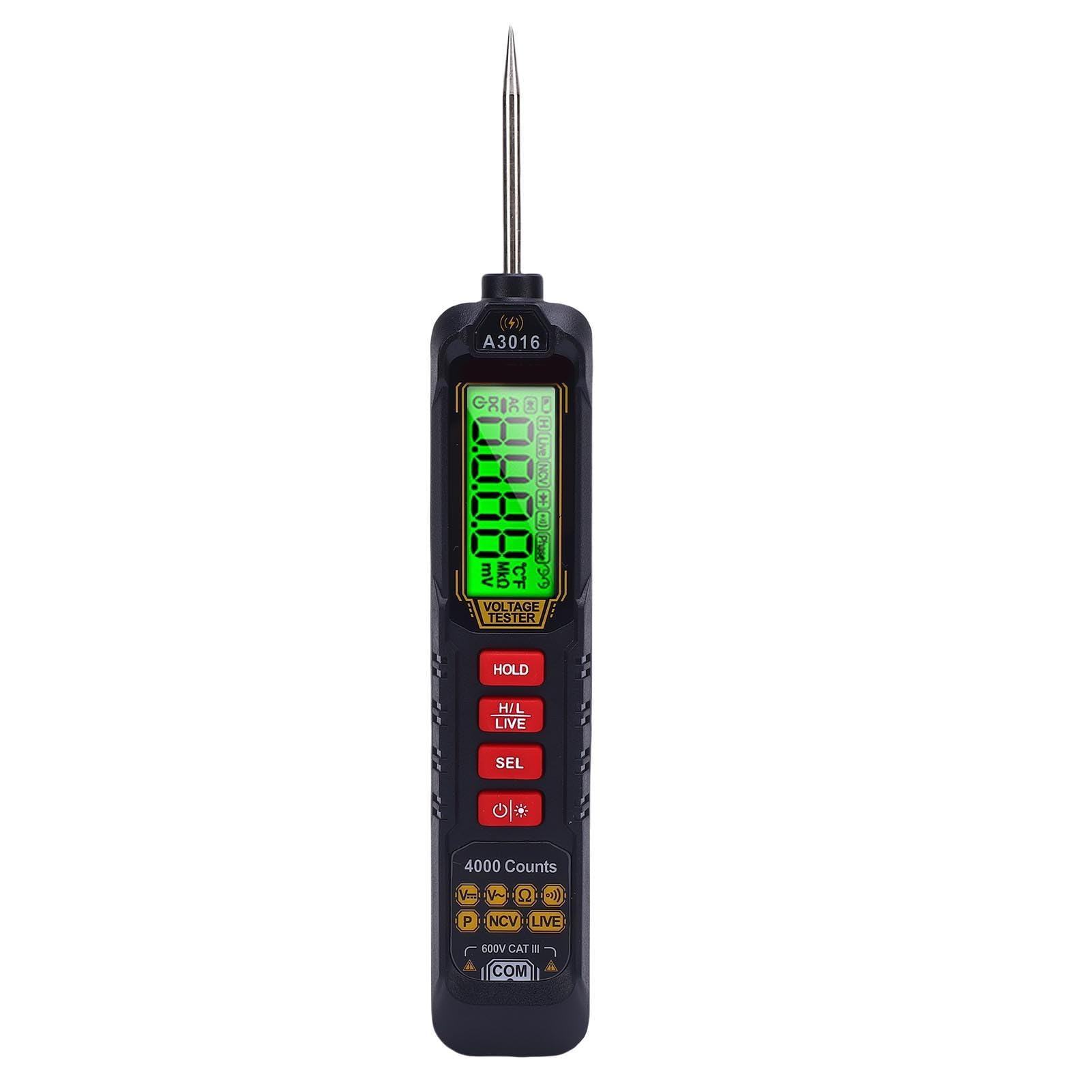 Spring Wire Probe, Digital Pen Multimeter NCV Induction Breakpoint Location Auto Identification Electrical Test Pen, AC Voltage Resistor On Off Testing