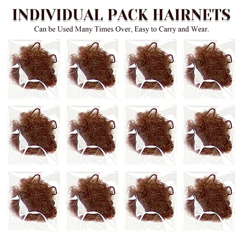 Hairnets Pack Of 30Pcs Hair Nets Invisible Elastic Edge Mesh 50Cm (Coffee-30Pcs) #TOP4