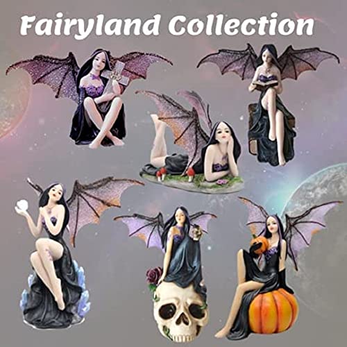 Comfy Hour 7" Polyresin Black Feather Standing Crow Bird Halloween Decorative Figurine, Black, Fairyland Collection #TOP4