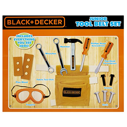 Black+Decker 91182-2L-RF1 Black & Decker Junior 14 Piece Toy Tool Belt Set thumb #3