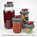 County Line Kitchen Wide Mouth Mason Jar Flip Cap Lid, Durable, Airtight, Leak-Proof Seal - Red, 3 Pack