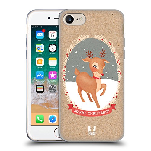 Coque iPhone 7 / 8 Renne de Noël en Gel Antichoc pour Vos Repas de Famille et Sorties