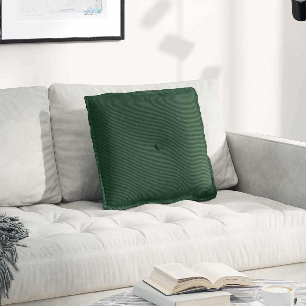 Cuscino per la schiena, 50 x 45 cm, in velluto a coste, ergonomico, con rivestimento sfoderabile, per divano, poltrona, letto, soggiorno, camera da letto, angolo lettura, supporto per collo