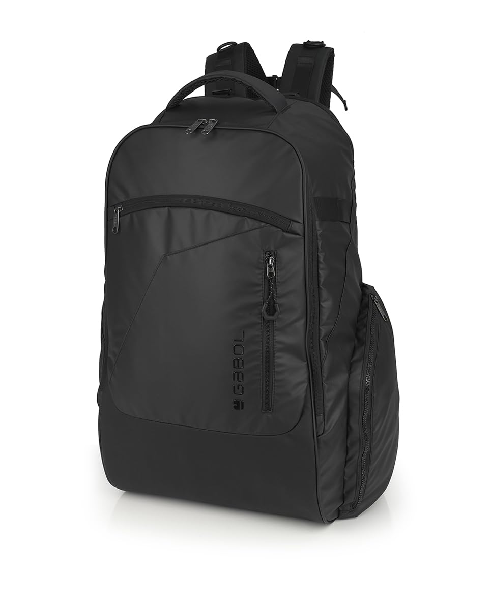 Gabol - Mochila de Viaje Multibolsillos Canada 34x61x35 cm con Capacidad 45 L y Peso 1,14 kg - 2 Compartimentos y Organizador Interno - Diseño Español en Poliéster Resinado - Negro
