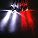 ShareGoo 4Leds LED Light Headlights Taillight Kit Accessories Compatible with Traxxas HSP Tamiya Redcat RC4WD Axial SCX10 RC Car Truck Tank Crawler(2 Red +2 White)