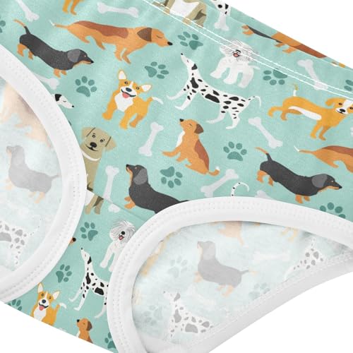 Girls' Underwear Cartoon Dogs Cotton Stretch Comfort Toddler Panties4