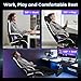N-GEN GAMING Video Gaming Chair Office Computer Desk Use Ergonomic Reclining Backrest Adjustable Armrests Lumbar Support Footrest High Density Foam Breathable Fabric Heavy Duty Base (Black)