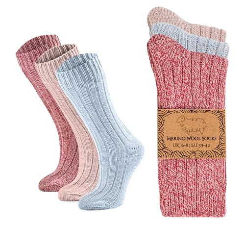 Chaussettes thermiques femme respirantes et chaudes en laine