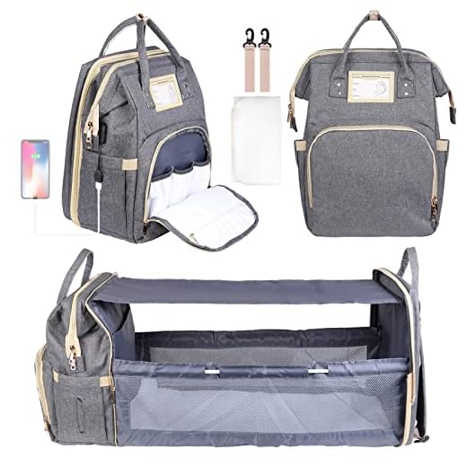 Borsa Zaino Fasciatoio Unisex con Lettino