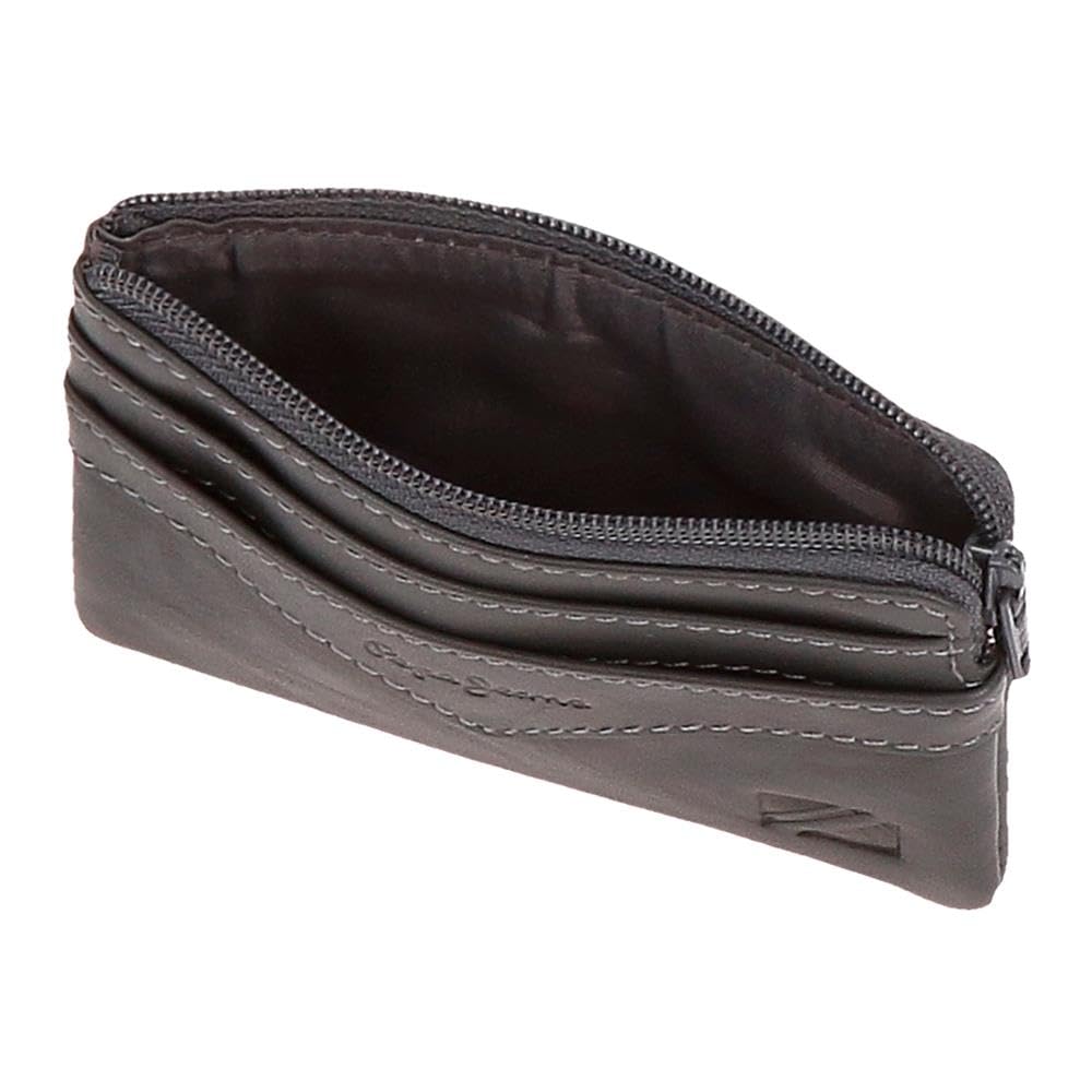Pepe Jeans Jacket Monedero Gris 11x7x1,5 cms Piel by Joumma Bags