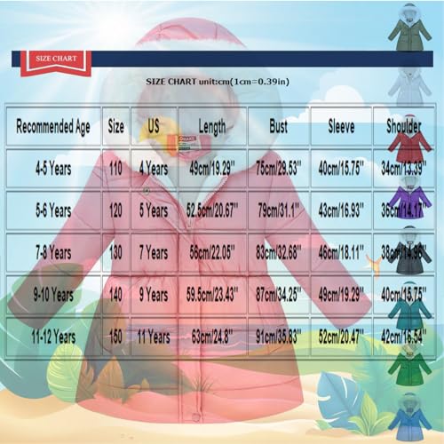 Girls' Winter Puffer Jacket with Faux Fur Trimmed Hood Warm Thickened Quilted Coat Cute Outerwear for Cold Weather2