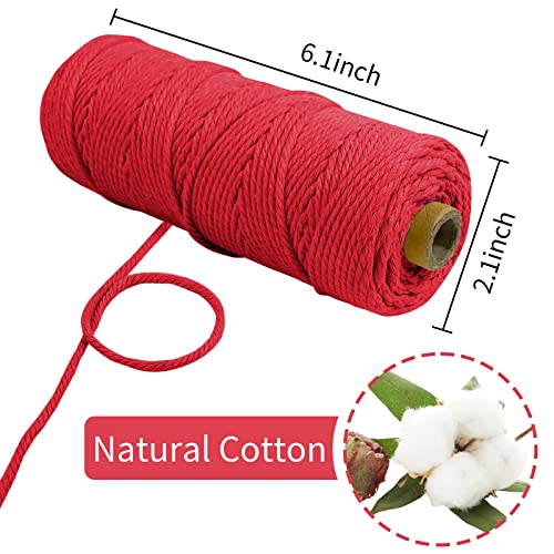 LEREATI Macrame Cord 2mm x 100m, Thick Macrame Rope Natural Cotton Rope Craft String - Image 2