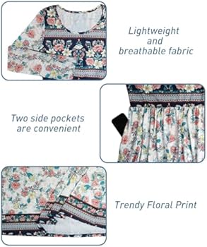 ABINGOO Dames Korte Mouwen Zomerjurk Ronde Hals Midi Jurk Lange Boho