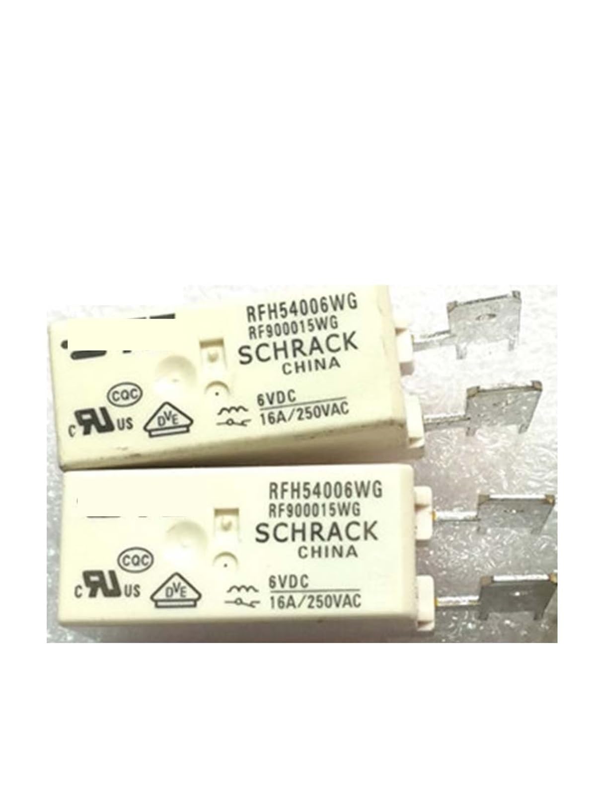 Relais 6V RFH54006WG à 6 broches et 2 fiches pour circuit imprimé