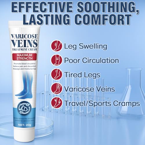 Varicose Veins Cream for Legs - Improve Circulation & Moisturize