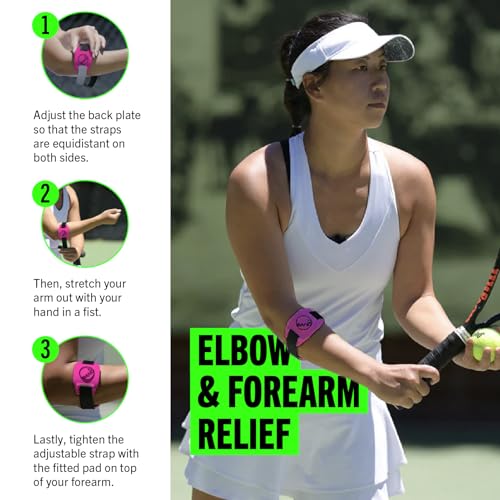Image of BandIT PINK - Compression Arm Band for Elbow & Forearm - Helps Relieve Pain & Swelling - For Carpal Tunnel, Tendonitis, Tennis & Golfers Elbow, Sprains, Arthritis & More - Latex-Free - One Size Fits