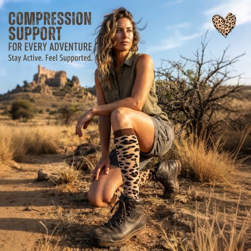 Image of 4 Pairs Compression Socks for Women Circulation-Best Support for Nurses,Running,Athletic,Travel