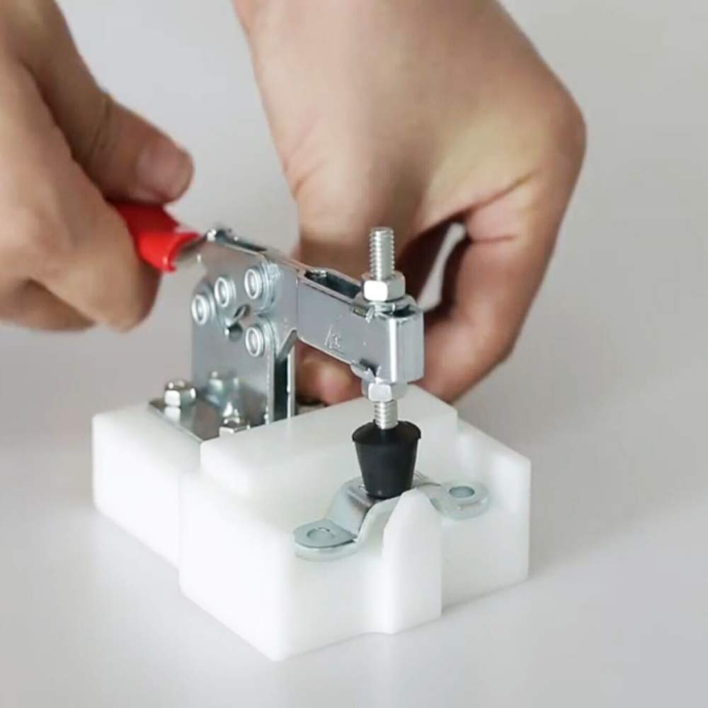 Pinza a Leva 201 - Set 6 Pezzi Con Staffa Orizzontale In Metallo, Attrezzo a Sgancio Rapido Per Il Fissaggio Di Saldatura e Assemblaggio Di Componenti Elettronici