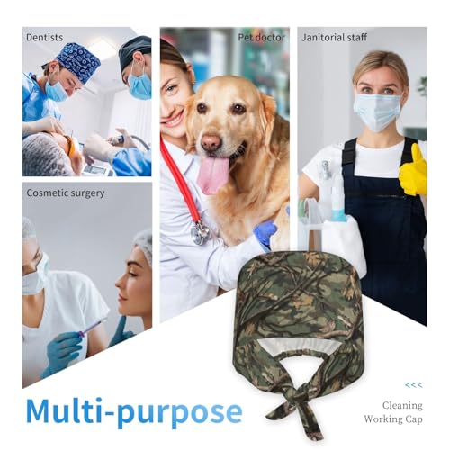 Image of Unisex Adjustable Surgical Sweatband - Elastic Bandage Cap - Scrub Caps for Nurse Working Cap