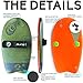 As Seen On Shark Tank! The Slyde Grom Soft Top Body Surfing Handboard, Easy to Use, Fun to Master, Safe for All Ages, Portable, Light Weight, Durable with Exceptional Buoyancy - Army Green/Pilsner